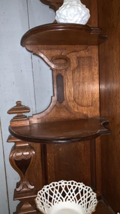 Oak and rosewood cabinet, c.1870