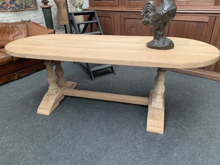 Monastery table in natural oak, beg XXth