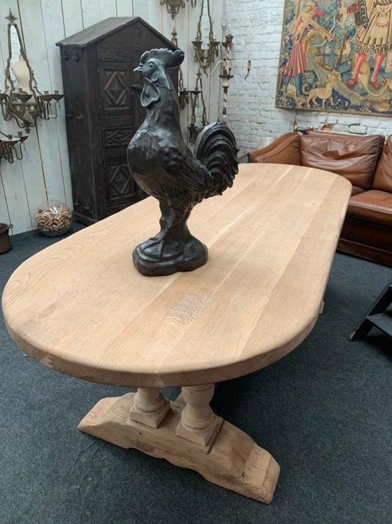 Monastery table in natural oak, beg XXth