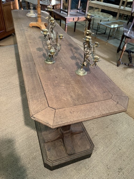 Oak console table, draper’s table, c.1850
