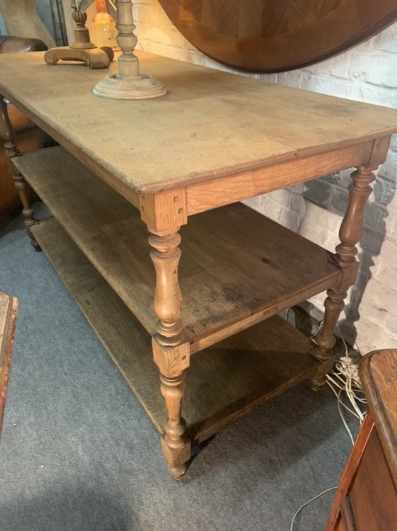 Oak console table from a Fabric shop, c.1830