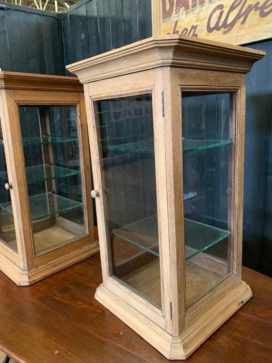 Pair of natural oak cabinets, c.1880