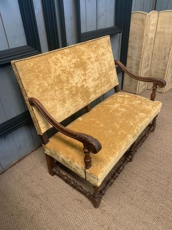 Staging with a Louis XIV style high back sofa, c.1820